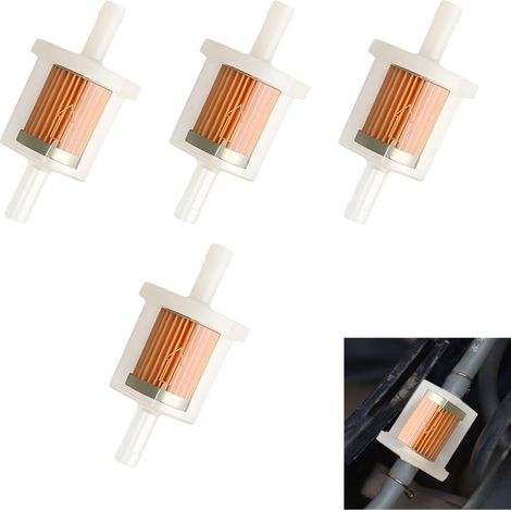 4er Set Benzinfilter, Kraftstofffilter, Universelle 8 Mm Benzinfilter, Wiederverwendbare Benzinflüssigkeitsfilter Für Motorräder, Rasenmäher, Roller, Mofas, Autos