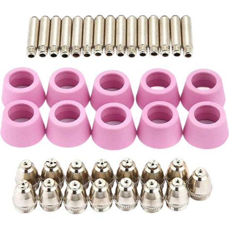 40-teiliges Set Ag60 Sg55 Plasmaschneidbrenner-elektroden, Düsen, Becher Kit Für Plasmaschneider Zubehör Stahl Mill Plasmaschneider Zubehör, Für Sg55, Ag-60 Brenner, Cut60, Lgk60, P-60