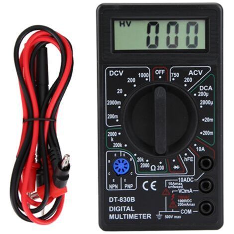 Tragbares Digitales Lcd-multimeter Dt-830b Strommessgerät, Voltmeter, Ohmmeter Gleichspannungsbereich 1000 V, Strom 10 A, Widerstand 2000 Kω - Tredt-830b