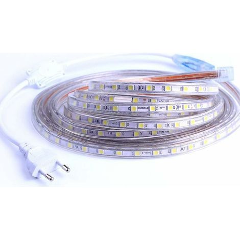 Wasserdichter Led-streifen Ip65, 2 M – Kaltweiß 600 Lumen/m – Für Dekorative Und Funktionale Beleuchtung – Ac 220-240 V