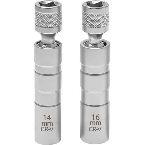 2 Stück Zündkerzenschlüssel, Zündkerzennuss, Zündkerzen-demontagewerkzeug, Schlüssel Für Zündkerzen-demontage Für Auto-reparaturen (16mm/14mm)