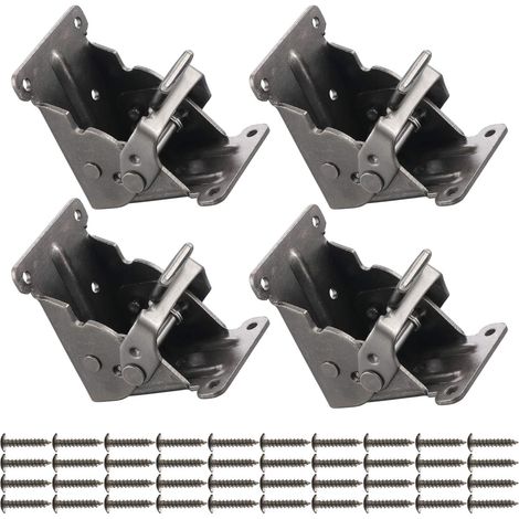 4 Stück Klappstützen Für Tischbeine Mit Schrauben, Faltbare Stütze, Faltbares Scharniermaterial, Klappbare Regalstütze Mit Selbstsperrendem Mechanismus, Unterstützung Für E