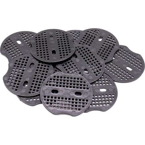 100 Stück Festes Stück – 6,8 X 6 Cm Für Stahl-befestigungspfähle, Zum Befestigen Von Unkrautvlies, Bodenblättern (schwarz)