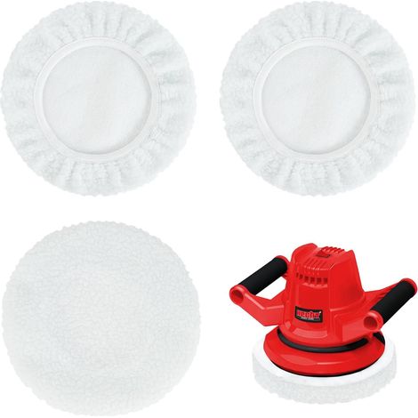 3er-set Zubehör Wollpolierpad, Polierpads, (ø 225 Mm, Klettsystem, Zubehör Für Exzenterschleifer)