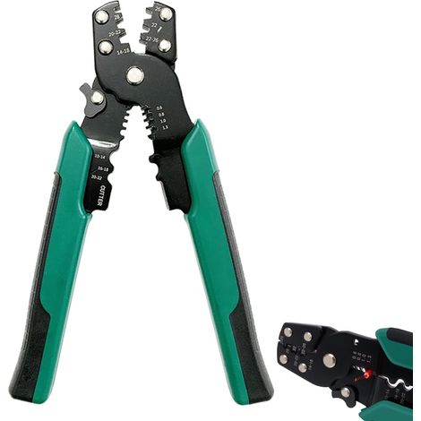 Crimpzange Für Elektrische Anschlüsse, Crimpzange, Crimpzangen, Crimpwerkzeug, Crimpzange Für Kabel, 3-in-1 Crimp-/schneid-/abisolierzange, Zum Crimpen