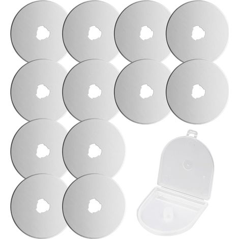 12 Ersatzklingen Für Rotationscutter, 45 Mm Rotationsmesser, Zum Quilten, Schneiden Von Papier, Stoff, Scrapbooking, Nähen Und Zuschneiden Von Stoff