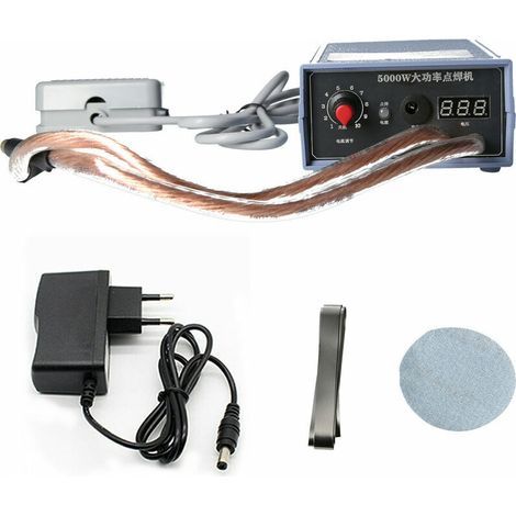 Punktschweißgerät 5000w Hochleistungs-handpunktschweißmaschine Tragbar 0–800a Stromstufenlos Einstellbar Für 18650-akku Eu-stecker (eu-stecker)