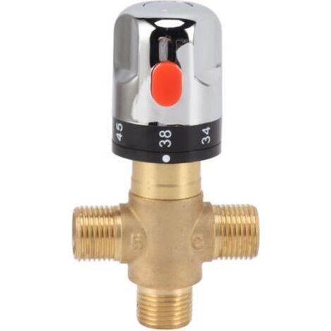 Thermostatischer Duschmischer Aus Messing, Duschmischer, Regelventil Für Die Temperatur Von Heißem Und Kaltem Wasser Für Das Badezimmerbecken