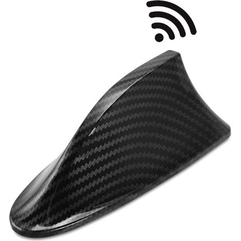 S-giant Antenne Requin Voiture Universelle En Forme Antenne D'Aileron De Requin - Antenne De Voiture Avec Fm/am Radio Signal Avec Base Adhésive Étanche Pour Auto Suv Camion Van (fibre De Carbone)