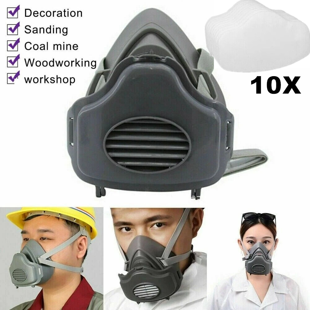 Atemschutz-halbmaske 3200, Wiederverwendbar, Mit Filterhalter & 10 Filtern