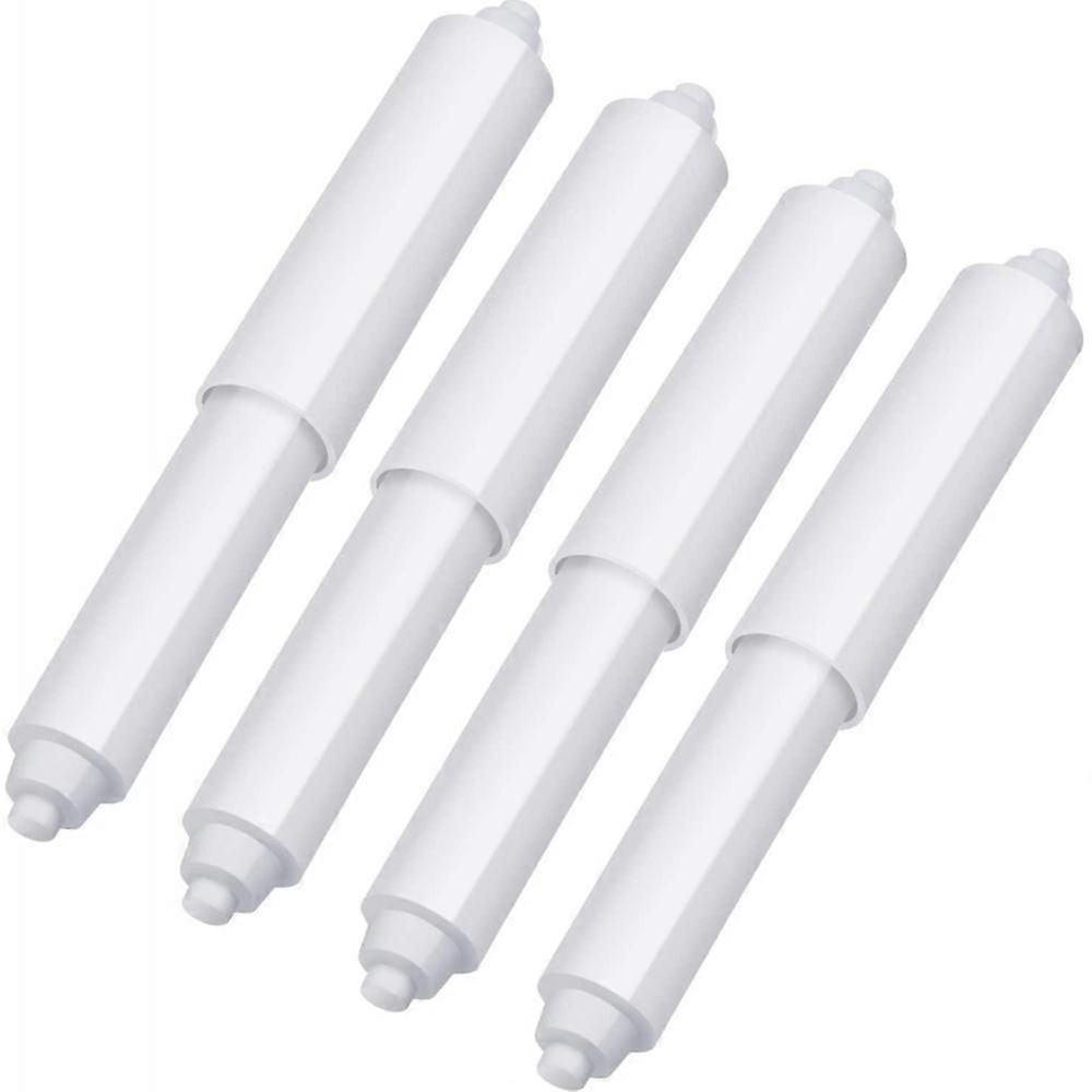 4 Stück Ersatz-toilettenpapierhalterrollen, Kunststoff, Federbelastet, Papierhaltereinsatz (weiß) Qev