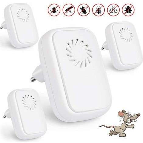 4er-set Ultraschall-mückenschutz, Elektrischer Ultraschall-reptilien- Und Insektenschutz Für Innenräume Gegen Mücken, Kakerlaken Und Flöhe