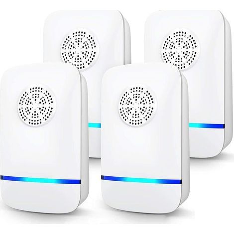 4er-pack Ultraschall-vertreiber, Stecker-moskitoschutz Mit Ultraschall, Elektrischer Mäuse- Und Rattenvertreiber, Tragbarer Insektenschutz Für Innenräume Gegen Mäuse, Nagetiere, Moskitos, Kakerlaken U