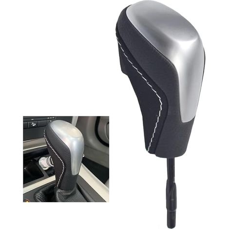Automatischer Schaltknauf Für Bmw E81 E82 E87 E90 E92 E93 – Schalthebelgriff (silber, Kurzer Schaft)