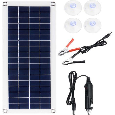 20 W Solarpanel-batterieladegerät, Tragbares Solarpanel-erhaltungsladeset Für Auto, Motorrad, Wohnmobil