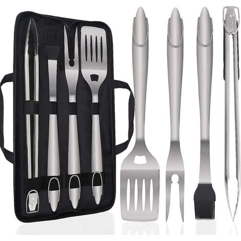 5-teiliges Edelstahl-grillbesteck, Premium-zubehör, Tragbares Set Für Geburtstag Und Weihnachten