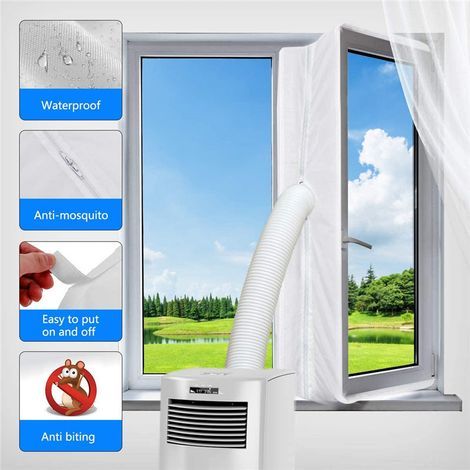 Fensterabdichtung 4 M – Für Mobile Klimaanlage, Weiß, Luftdicht