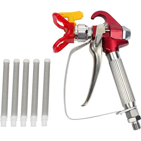 Luftdrucklose Hochdruck-farb-spritzpistole Xs-818 – Inklusive Düse, Sitz Und 5 Luftdrucklosen Filtern, Ideal Für Präzisionsbeschichtungen Und Zeitersparnis