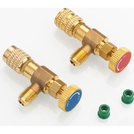 2er-set Kältemittel-fülladapter Sicherheitsventil Schnellkupplung Klimaanlage R410 R22
