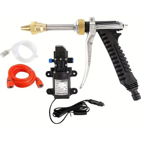 Tragbare Hochdruck-wasserumwälzpumpe 12v – Multifunktions-bewässerungspumpe Mit Messingdüse Für Garten, Schädlingsbekämpfung, Obstbäume Und Reinigung