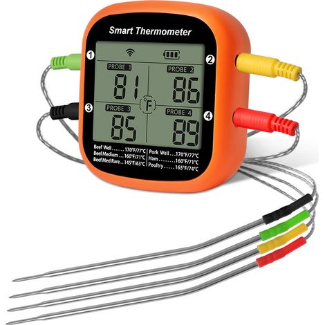 Grill- Und Küchen-thermometer -50–300 °c, Vier-nadel-fleischthermometer Für Grillen Und Kochen Im Freien