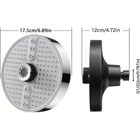 Modernes 5-in-1-duschsystem – Wand- Und Handbrause Mit 5 Regeneffekt-modi, Hochdruck