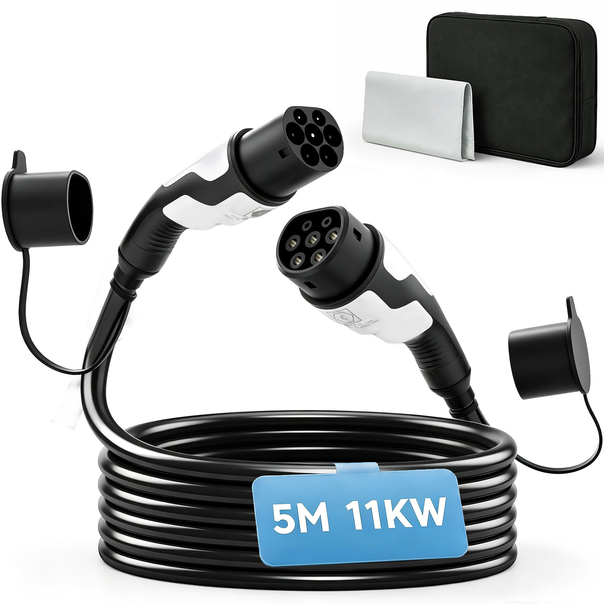 Ev-ladekabel Typ 2, 11 Kw 16a, Mode 3, 5 M, Ip65