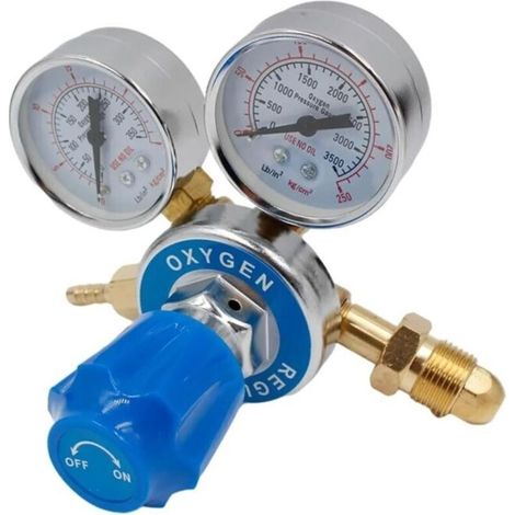 Mittlerer Messing-druckregler, Sauerstoff-druckregler Aus Messing, G5/8 Gewinde, 0–2,5/0–25 (mpa)
