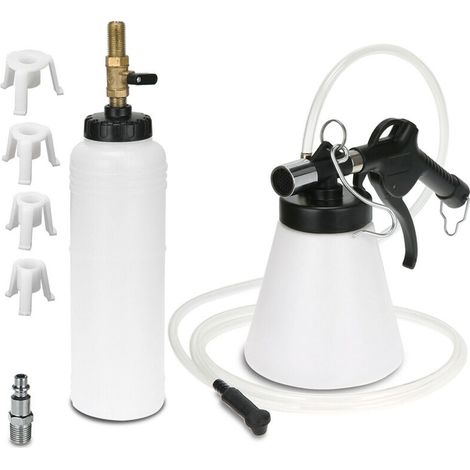 Druckluft-bremsenentlüfter, 1l Bremsflüssigkeits-entlüftungsgerät Mit Nachfüllflasche, Auto-bremsenentlüftungssatz Zum Flüssigkeitswechsel Und Ablassen, 90–120 Psi