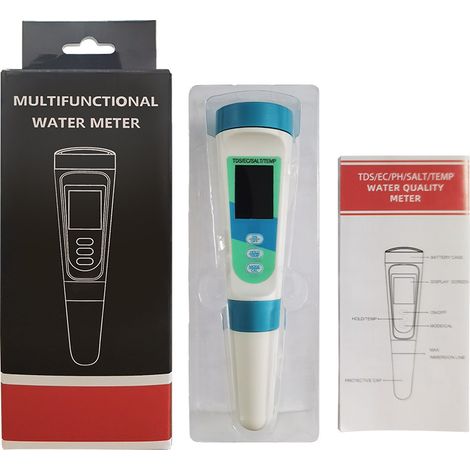 Multifunktionaler Wassertester Tds/ec – Salzmessgerät Und Tragbarer Analyzer Für Trinkwasser, Pools Und Aquarien