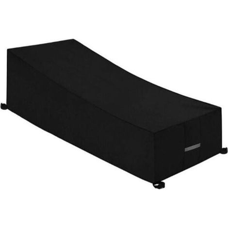 Sonnenschutz-hülle Mit Belüftungsgitter, Wasserdicht, Windabweisend, Uv-schutz, Oxford-stoff 210d, Schutzhülle Für Sonnenliege, Liegestuhl (200x75x40/80cm), Schwarz