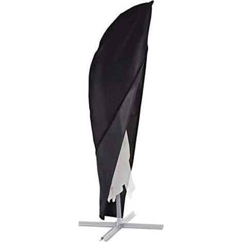 Wasserdichte Sonnenschutzhülle, Große Robuste Hülle Für Seitenmast-sonnenschirm Mit Reißverschluss 265 Cm (50 X 70 X 40 Cm) - Schwarz