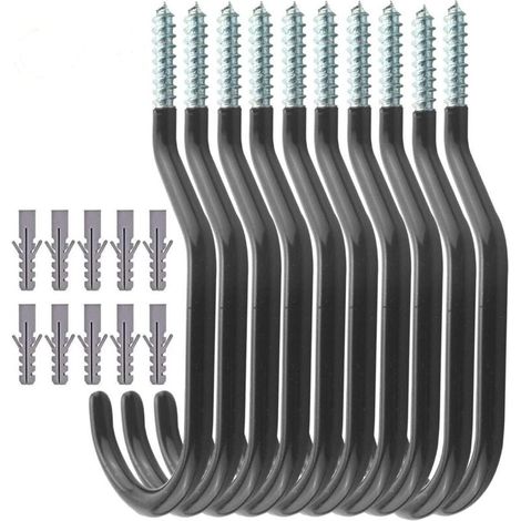 10 Fahrrad-haken, Große Kapazität, Set Aus Wand- Und Deckenmontage-haken Mit 10 Kunststoff-schrauben