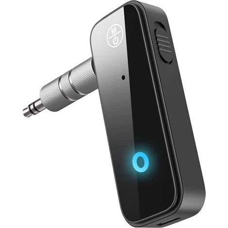 Récepteur Bluetooth,bluetooth Voiture Adaptateur Jack,5.0 Transmetteur Bluetooth,adaptateur Bluetooth Aux 3.5mm Portable Sans Fil