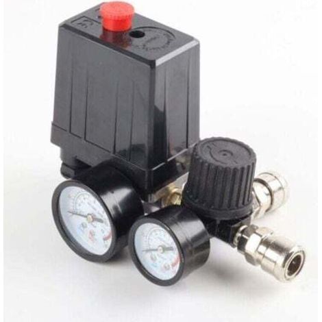 Druckregler-steuerungs-jaugen Für Kompressoren, 220 V, 0–180 Psi, Mit Schnellverbinder (220 V)