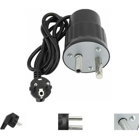 Elektrischer Grillmotor, Camping-grill-set Aus Aluminium, Nennlast 0–24 Kg, Outdoor-grillzubehör (schwarz, Eu-stecker)