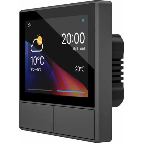 Nspanel Wand-wlan-schalter (2-fach), Kabelloser Schalter, Kabelloses Smart-home-thermostat, App-steuerung, Intelligente Szene, Kompatibel Mit Alexa/google Home