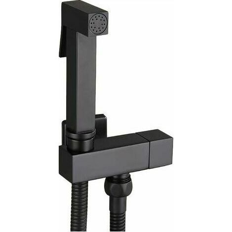 Douchette Wc En Laiton Noir Mat – Tuyau 150 Cm En Acier Inoxydable – Nettoyage Efficace Et Économique En Eau – Installation Facile