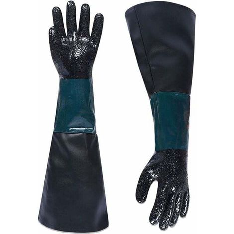 Strahlschutzhandschuhe Aus Gummi Länge: 60 Cm Abrasiv Handschuhe Für Strahlraum Arbeitshandschuhe Für Strahlmaschine