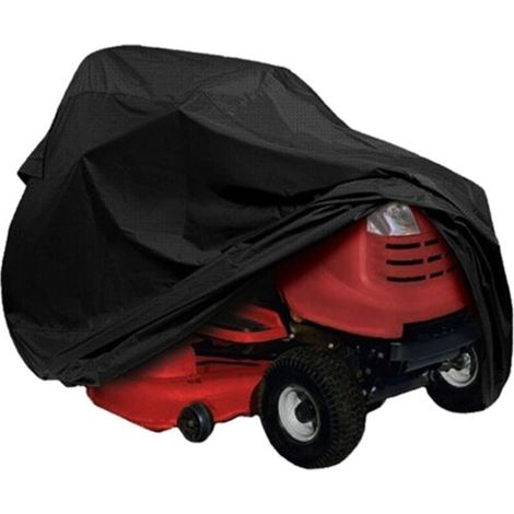 Abdeckung Für Rasenmäher Abdeckung Für Aufsitzrasenmäher, Plane Für Rasenmäher, Motorabdeckung Wasserdichte Hülle Für Aufsitzrasentraktor (farbe: Schwarz 183 X 137 X 117cm)