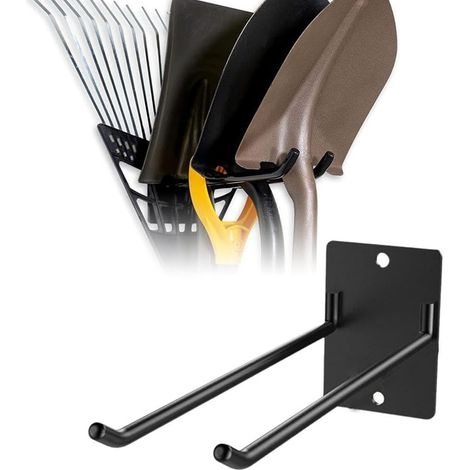 Wandhalterung Für Garagenwerkzeuge, Multifunktional, Verstellbare Metallhaken Zum Aufhängen Von Rechen, Besen, Mopp, Snowboard, Lager Oder Garage