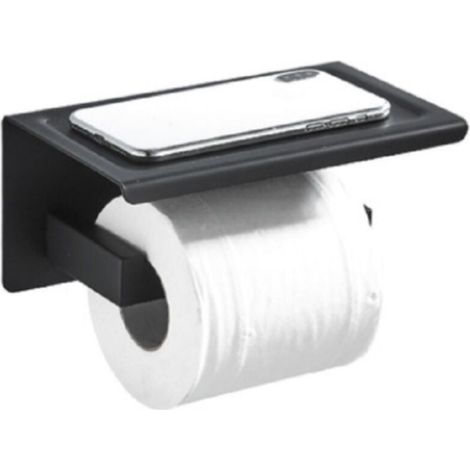 Wc-papierhalter Mit Ablage Loft-game, Schwarz Matt