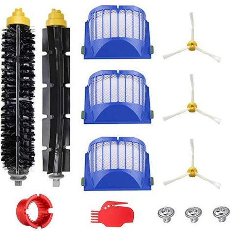Kit De Réapprovisionnement Compatible Avec Irobot Roomba 600 Series 606 620 650 671 675 676 677 680 691 692 Accessoires De Pièces De Rechange Pour Aspirateur Robot.