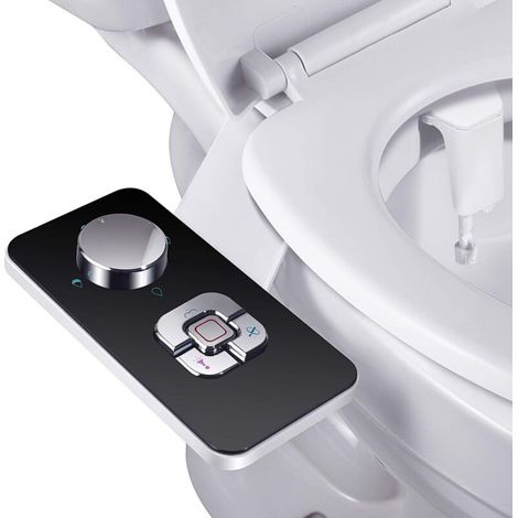 Elektrischer Bidet-sprüher Mit Zwei Selbstreinigenden, Einziehbaren Düsen – Reinigung Vorne Und Hinten – Einstellbarer Druckknopf Für Kaltes Wasser