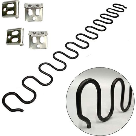 Ersatzfedern Für Sofas, 2 Stück À 60 Cm Mit 8 S-haken, Drahtdurchmesser 4,0 Mm, Sofa-reparatur-kit Für Sitzpolsterung Von Möbeln Und Inneneinrichtung, Automobil