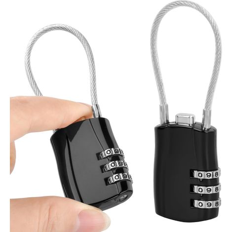 2er-set 3-stellige Zahlenschlösser Mit Digitalem Code Für Rucksäcke Und Gepäck