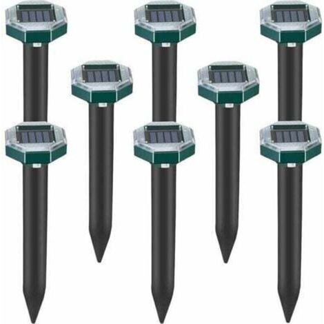 8er-pack Solarbetriebene Ultraschall-vertreiber Für Maulwürfe, Schlangen Und Wühlmäuse – Für Rasen, Garten Und Hof