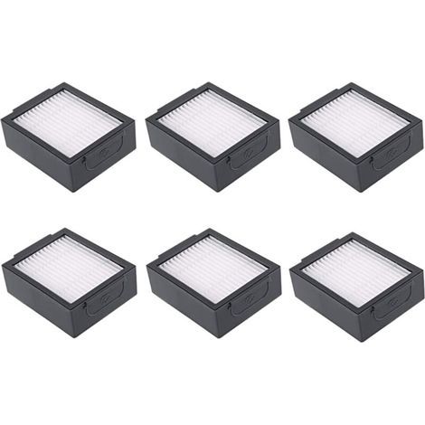 Set Aus 6 Ersatzfiltern Für Saugroboter Der Roomba E- Und J-serie, Modelle E5, E6, I7, I7+, I6, I6+ Und I3