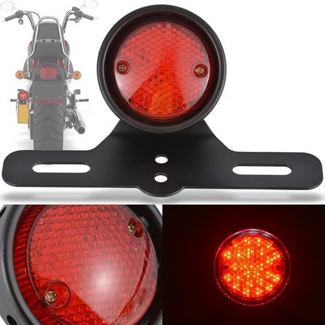 Rücklicht Für Motorrad, Led-rücklicht 125 Clr Bremslicht, Rücklicht Aus Aluminiumlegierung Mit Led-bremslicht, Motorrad-zubehör, Schwarz