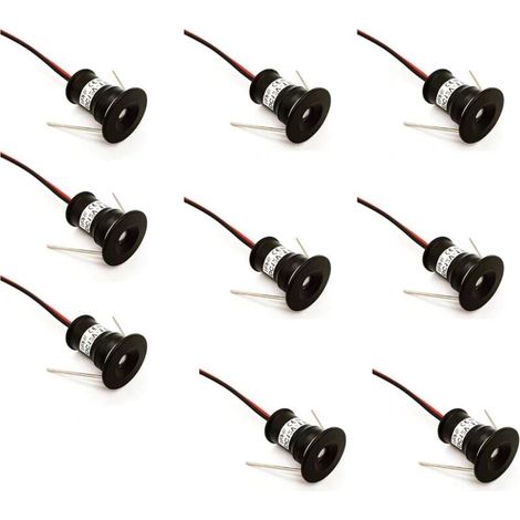 Noir 9er-set Led-mini-spots 12 V 1w Einbau Für Decke Küche, Treppe, Schrank, Flur, Diy-beleuchtung, Warmweiß, Kaltweiß, Vitrinen, Schränke, Kleine Decken, Ip65, 3000k, 120°